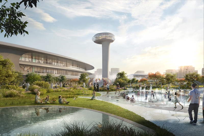 На площади в 2,3 млн кв. м, построят отели, смотровую площадку, школы, торговый центр, развлекательный комплекс, спроектированный Zaha Hadid Architects, и многое другое