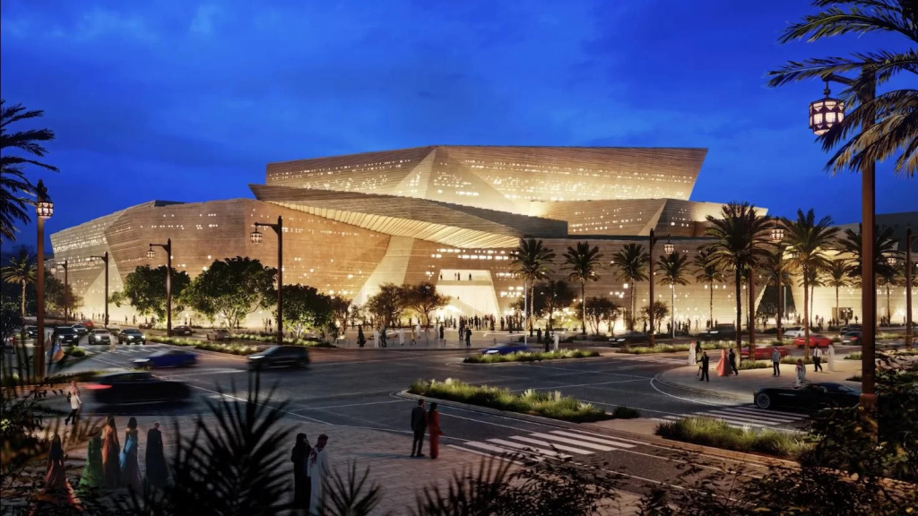 Бульвар короля Салмана будет открыт вместе с оперным театром, музеем современного искусства, мечетью, конференц-центром и концертной ареной в декабре 2024 года