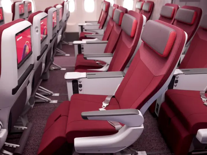 Эконом и премиум-эконом в Air India будут отличать большие кресла с откидной спинкой
