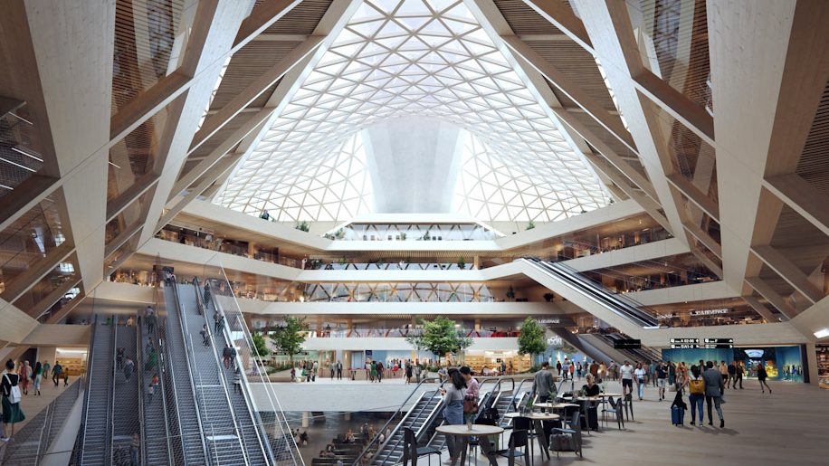 Аэропорт Цюриха объявил о планах строительства нового дока A —преимущественно из дерева