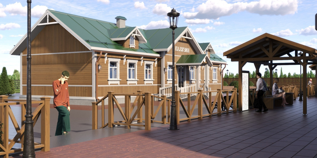 В городе Калязине Тверской области появится модульный железнодорожный вокзал в ретростиле